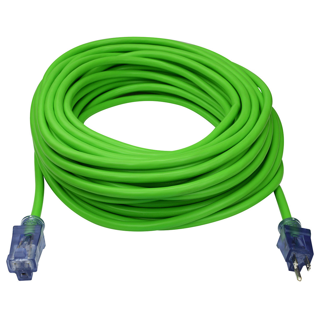Lowe's 100ft 12/3 SJTW High Visibility Green Lighted Outdoor Extension Cord