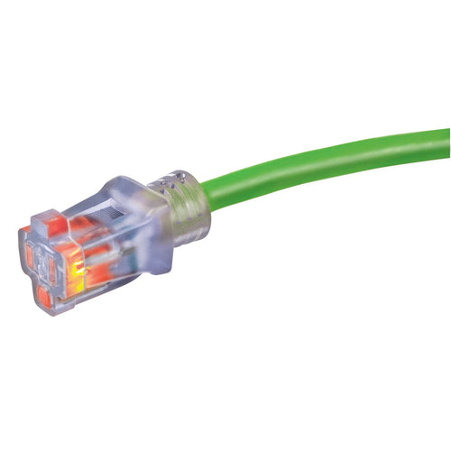Neon Flex 12/3 SJTW 100ft Extreme Cold Weather Outdoor Extension Cord High Visibility Green