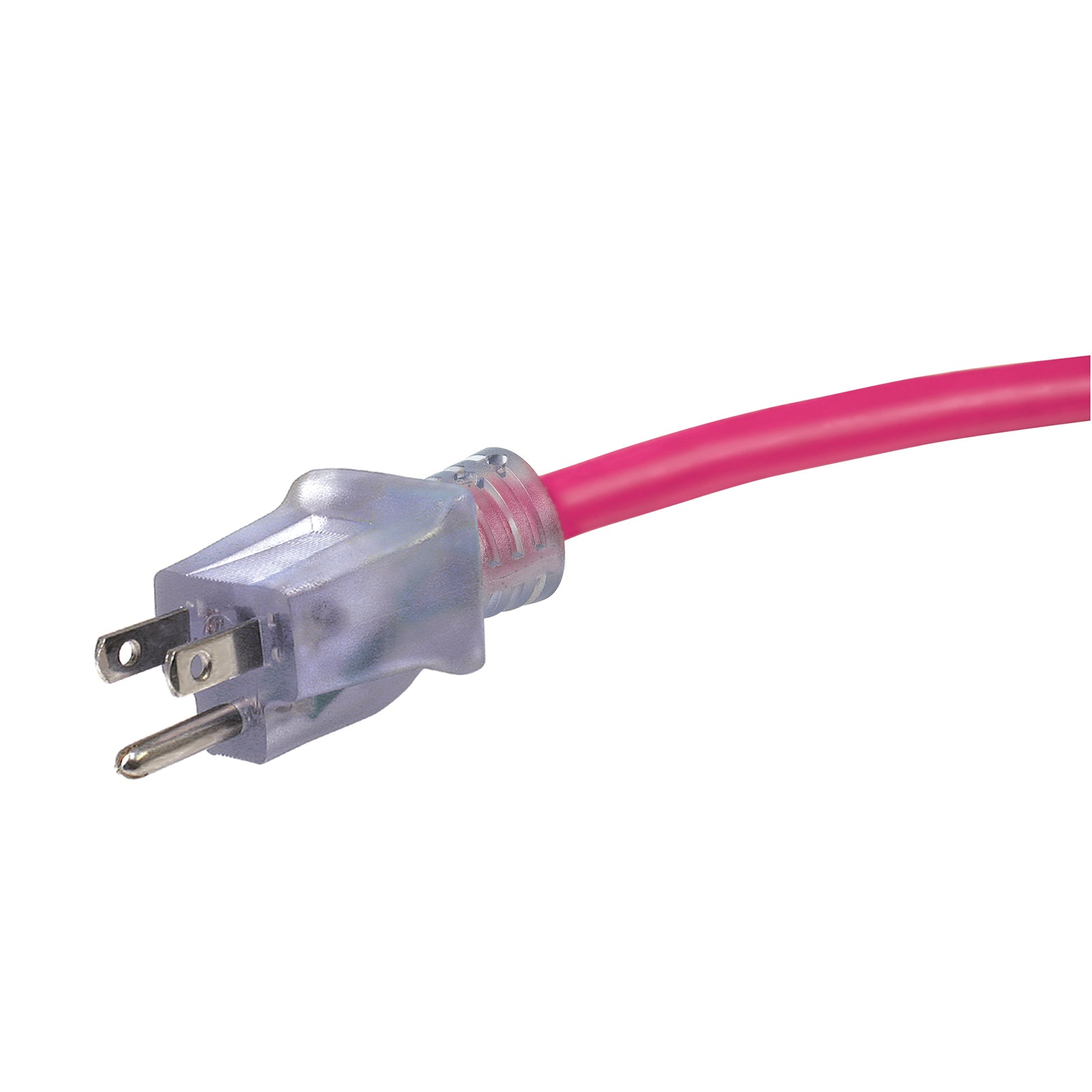 Neon Flex 12/3 SJTW 100ft Outdoor Extension Cord High Visibility Pink Lighted
